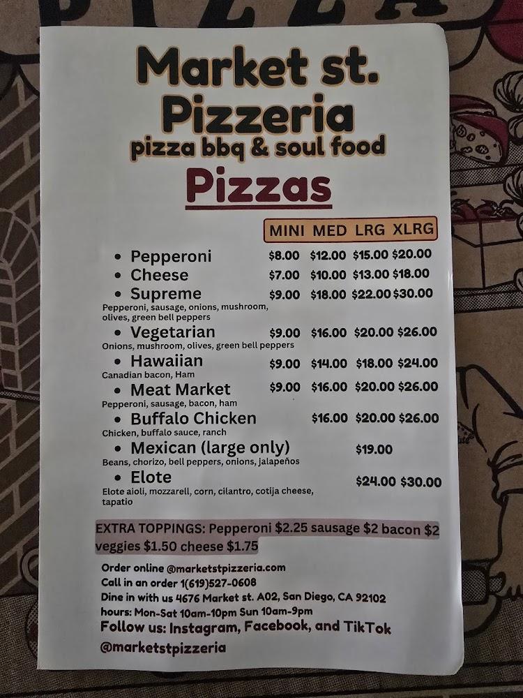 Market St Pizzeria Menu image 1